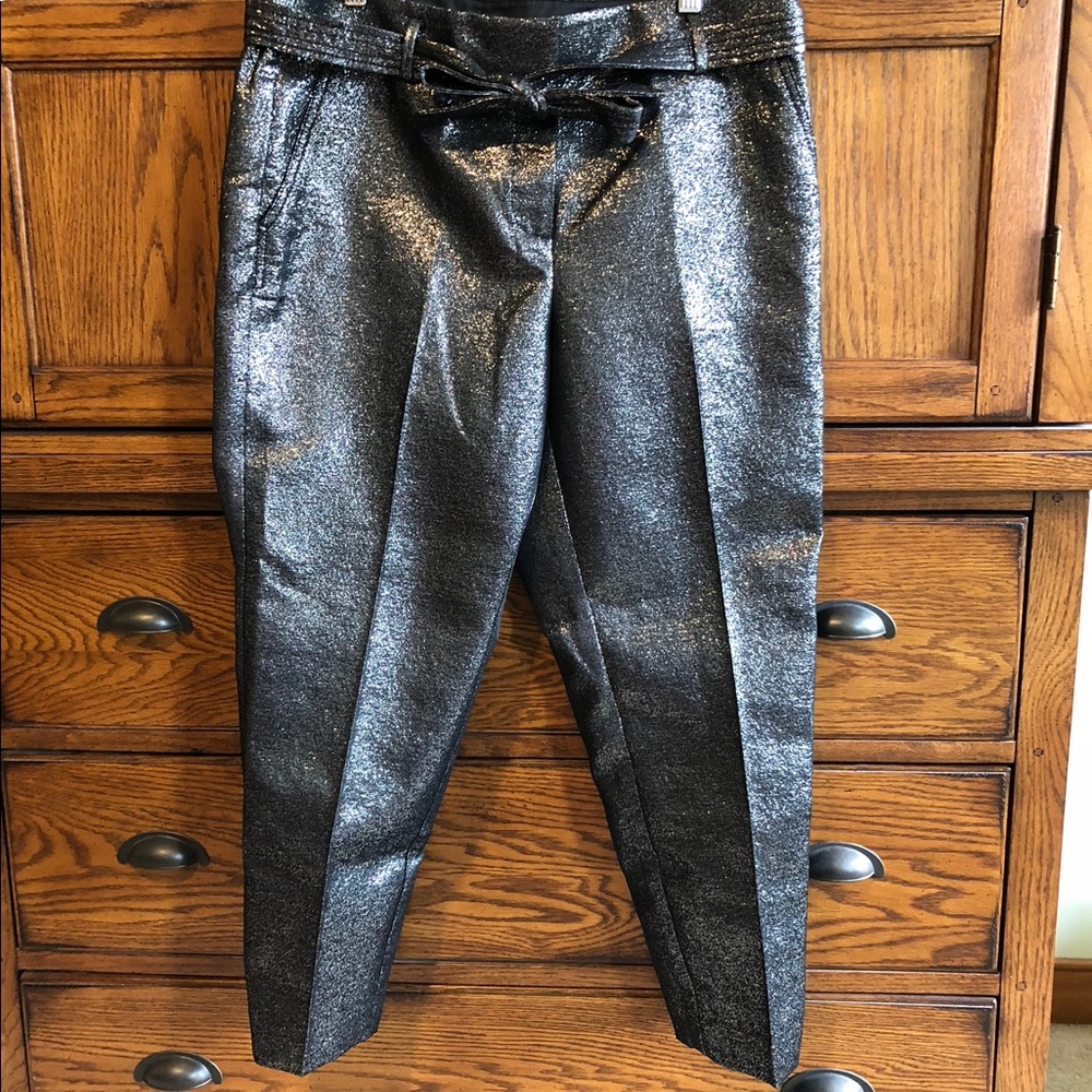 Ann Taylor LOFT shiny ankle length dress pants